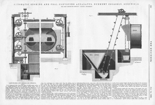 NUNNERY COLLIERY Sheffield Coaling Conveying Apparatus 2 x Antique Print 1890