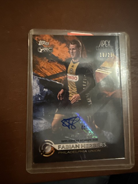 2016 Topps Apex - Fabian Herbers #38 Orange Auto 10/25 RC