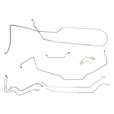 1971-72 Chevy Conv Chevelle Malibu Brake Line Set Kit Tubes Power Drum Stainless