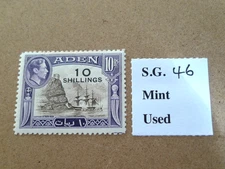 ADEN KGVI 1951 10 SHILLINGS OPT LMM