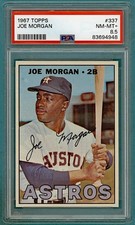 1967 Topps Joe Morgan #337 PSA 8.5! Astros! HOF! 2 Time MVP!