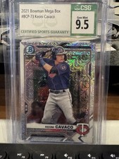 2021 Bowman Mega Box Keoni Cavaco Chrome Mojo Refractor CSG 9.5 Gem Mint
