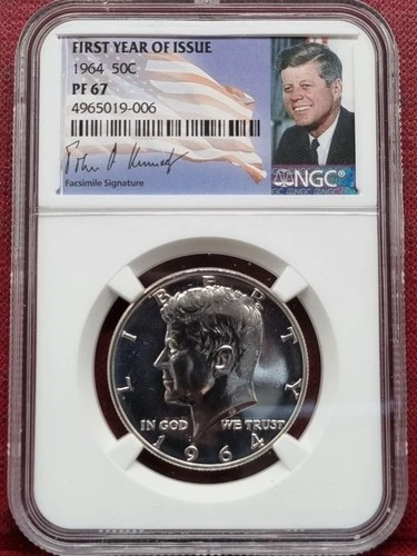 1964 Proof Kennedy Silver Half Dollar 50c NGC PR67 First Year Of Issue #99071