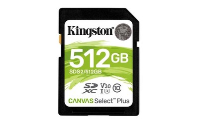 Kingston Canvas Select Plus SD - SDS2/512GB SD Karten Class 10 UHS-I
