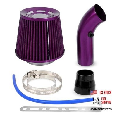 BARTOO 3'' Cold Air Intake Kit Aluminum Automotive Cold Air Intake Pipe Purple