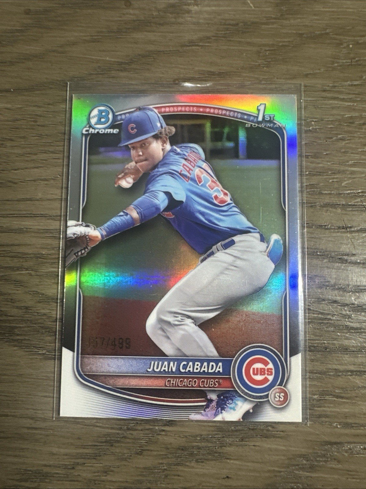 2025 Bowman Chrome Juan Cabada 1st Refractor /499 #CPA-JC (RC) Cubs Top Prospect