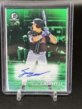 2025 Bowman Draft Slade Caldwell Achromatic Autographs Green Refractor /99