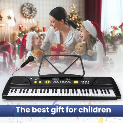 61-Key Digital Music Piano Keyboard+Mic - Portable Electronic Musical Instrument