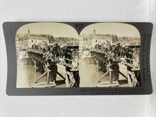 View of the Famous Bridge Over the Marne Stereo View Card