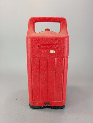 #ad Coleman 200 Lantern Red Plastic Carrying Case Vintage $80.00