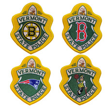 Vermont State Police New England Sports Patch Bundle