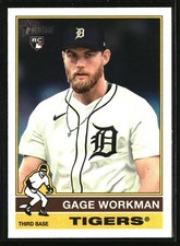 2025 Topps Heritage Gage Workman Rookie #568 RC Detroit Tigers
