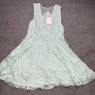 Free People Reign Over Me Sleeveless Lace Dress Mini Party Date Mint Green Sz 2 | eBay Free People Reign Over Me Sleeveless Lace Dress Mini Party Date Mint Green Sz 2 | eBay