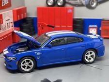 2015-2023 Dodge Charger SRT Hellcat Blue Opening Hood 1/64 Scale Mopar Muscle
