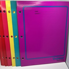 VTG Trapper Keeper Portfolio School Binder Folder Mead USA Lot Red Teal Purple