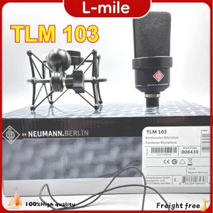 Black Large-Diaphragm Condenser TLM 103 Microphone W/Box & Shock Mount