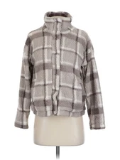 Thread & Supply Women Gray Faux Fur Jacket XS