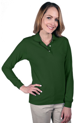 Blue Generation BG6207 Ladies' Superblend Long Sleeve Polo