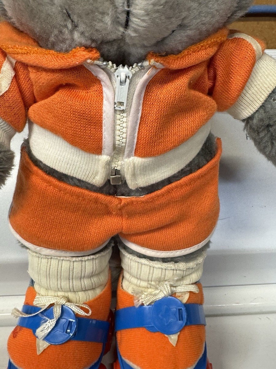 Get Along Gang ZIPPER CAT Plush Toy w/ Roller Skates TOMY 1984