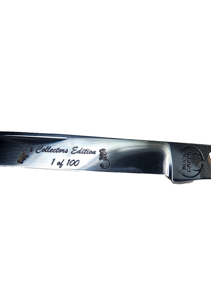 CUCHILLO MÉDICO BUCK CREEK ALEMANIA 1 HOJA MANGO HUESO VERDE #1 de 100 Limitado Foto 3 de 3