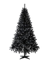 Madison Pine Black Artificial Christmas Tree 6.5 Ft 300 Clear Incandescent Light