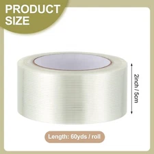 3 Rolls Filament Reinforced Strapping Fiberglass Tape 5.5 mil - 2 in. x 60 yds