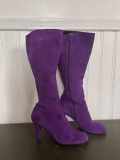 Gucci Authentic 70s Vintage Suede Purple Leather Boots Sz. 40