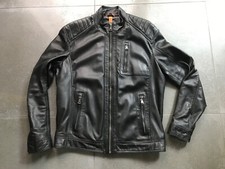 Weiche Lammnappa Lederjacke Bikerjacke schwarz Gr 50