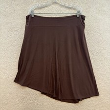 90s Y2K Vintage Mesh Skirt XL Brown Asymmetrical Boho Fairy Grunge Whimsigoth