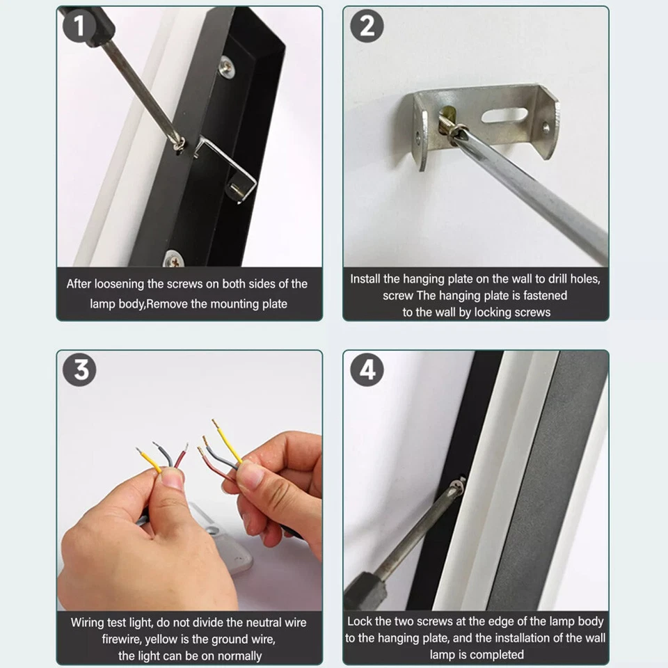 Long Strip Wall Light Sconce Exterior Modern Waterproof Outdoor Indoor LED Lamp - Image 4 of 4