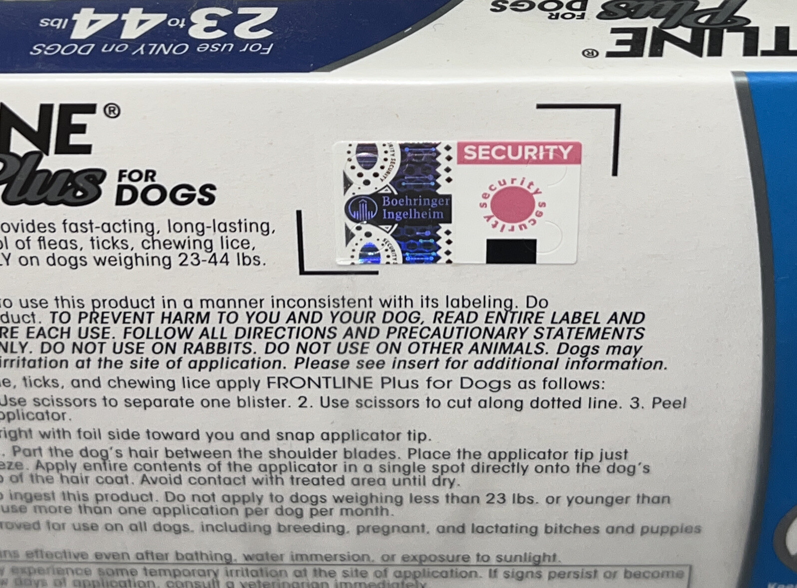 Frontline Plus for Medium Dogs 2344 lbs Flea & Tick 3 Treatments NEW