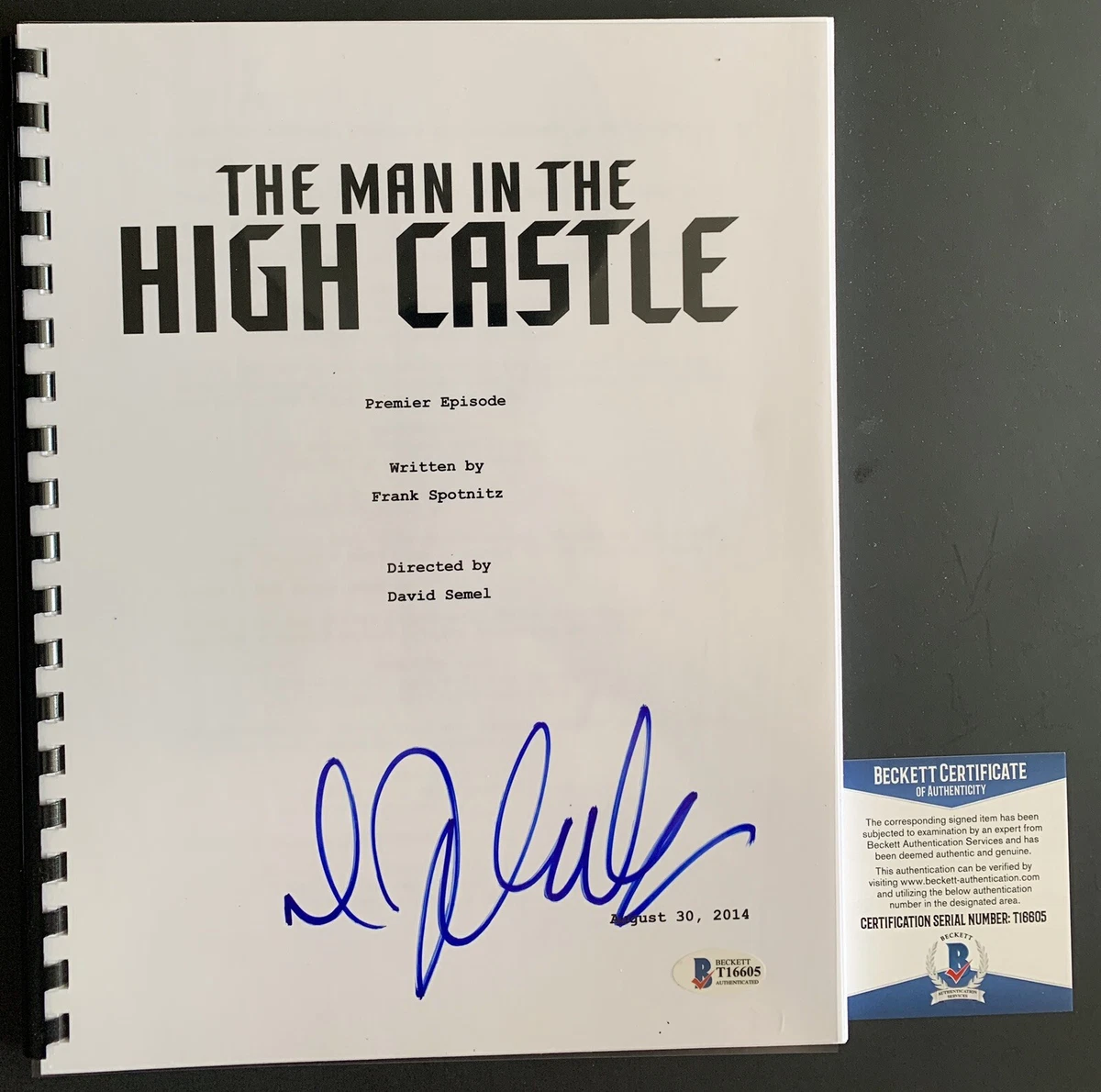 DJ Qualls Autographed The Man In The High Castle Pilot Script Signed Beckett COA