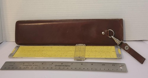 Pickett Slide Rule Dual Base Speed Metal Mod N4-ES LOG LOG Leather Case Vtg 1959 - Picture 13 of 19