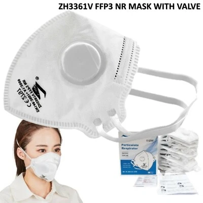 ZHONGZHI FFP3 NR FACE MASK SEALED 4 PLY HIGH FILTRATION PROTECTION COVER MASKS WITH VALVE