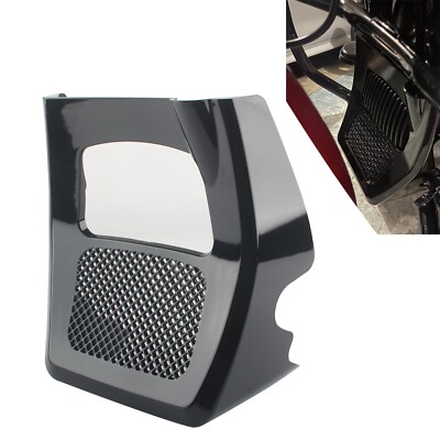 Black Front Spoilers Radiator Chin Cover Fit For Harley Street Glide 2017-2022