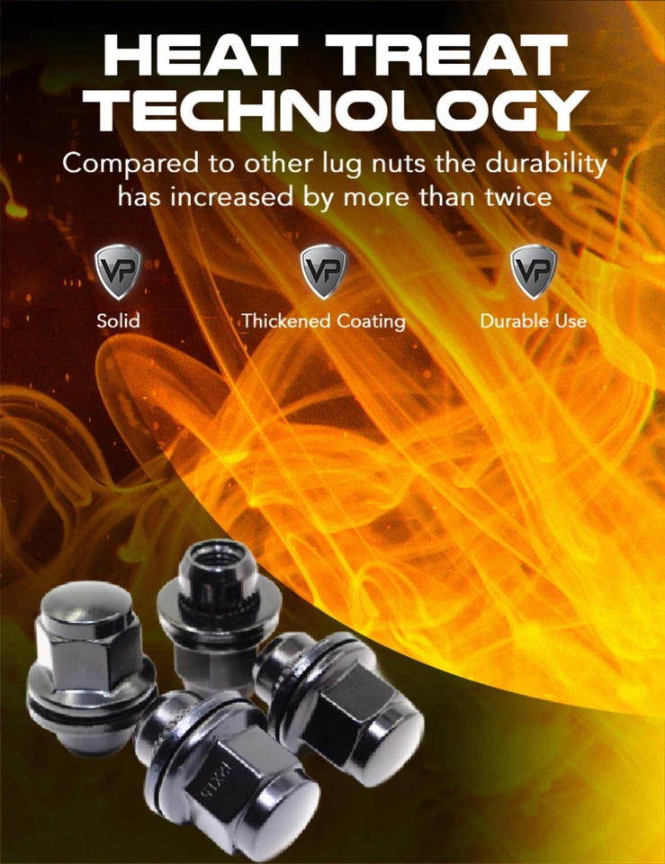 20 tuercas Veritek 12x1,25 arandela Mag negra 1,47" para ruedas Infiniti Nissan Foto 2 de 4
