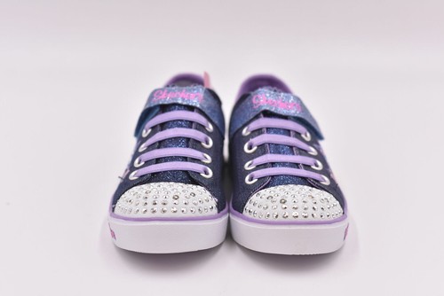 NEW Girl's Skechers S Lights Sparkle Glitz-TWINKLERELLA 10790L/DMLT Size 12 - Picture 2 of 5