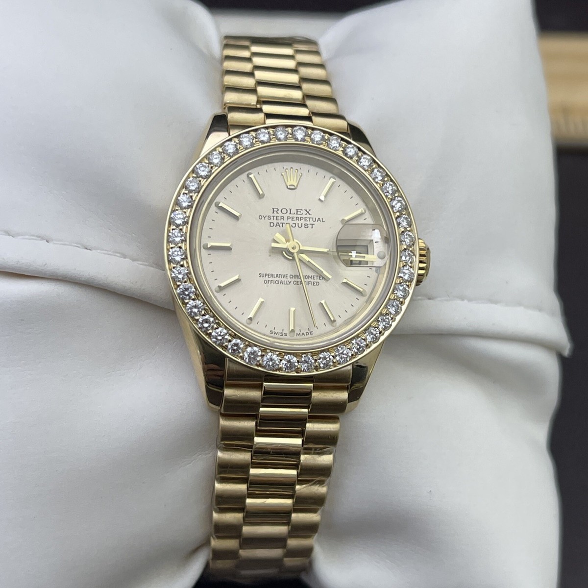 Rolex SS  18K Yellow Gold Oyster Perpetual Lady Datejust Watch with 10 diamonds Rolex Oyster Perpetual Datejust Ladies Diamond Watch Yellow  main image 2