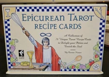 EPICUREAN TAROT RECIPE CARDS 2001 OOP, Rare Vintage Complete & Perfect!