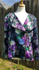 Mark Zunino Women's Plus Size Floral Zipper Jacket Size 18w New Without Tags
