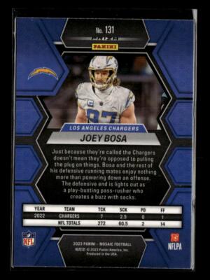 2023 Panini Mosaic #131 Joey Bosa Reactive Blue Mosaic | eBay