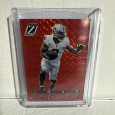 2023-24 Zenith Josh Jacobs Red Parallel Pacific Insert Card- Packers/Raiders
