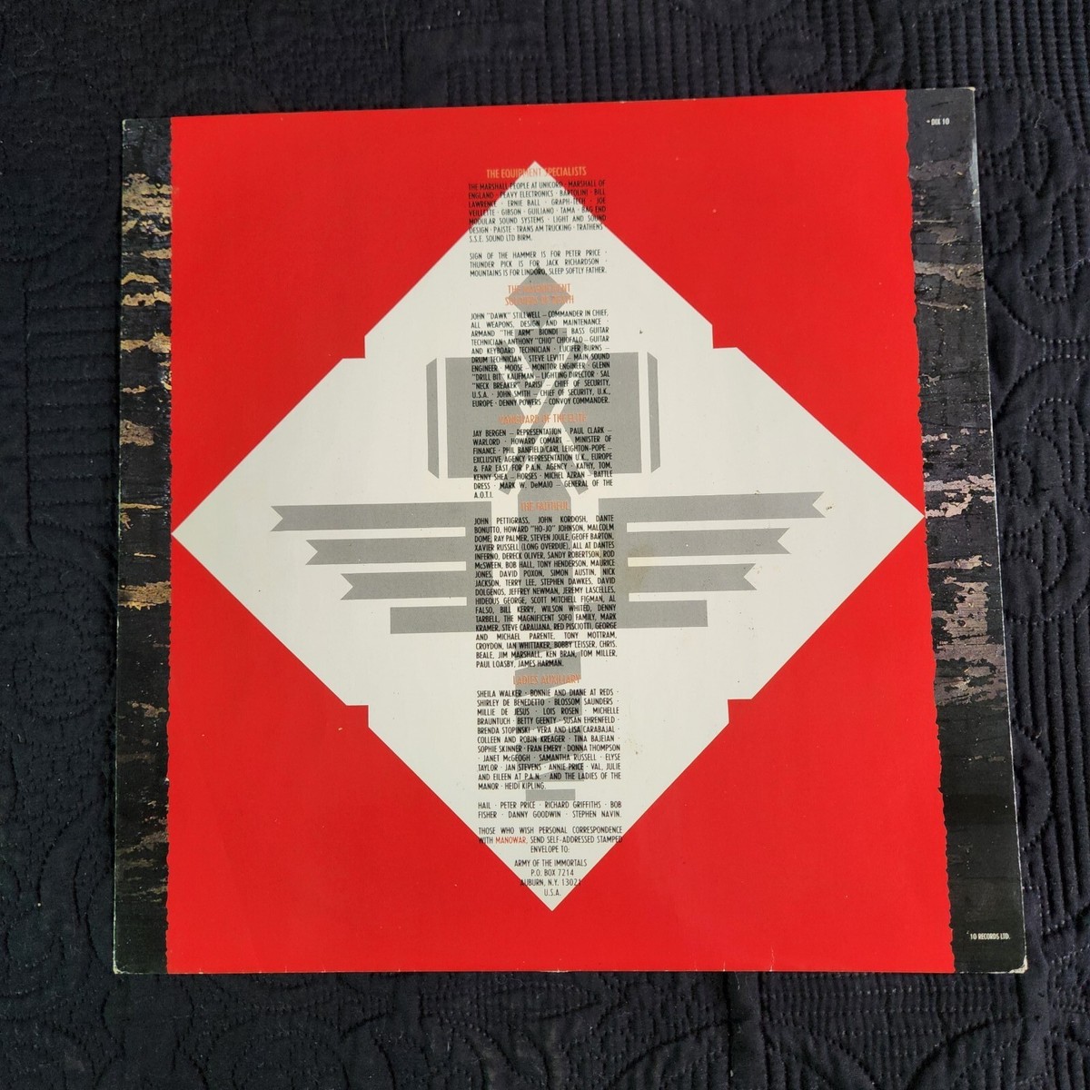 Manowar – Sign Of The Hammer LP 1984 Virgin – 70284 Vinyl Record