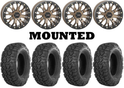 Kit 4 ITP UltraCross R-Spec 27x9-14 on System 3 SB-4 Beadlock Bronze Narrow HP1K
