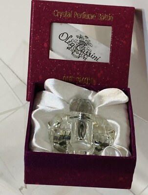 Oleg Cassini Cristal Parfum Mini Crystal Perfume Bottle 2.5  New In Box