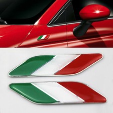 2X Italy Flag Sticker Emblem Metal Badge for Italian Car Motorcycle Truck Bike