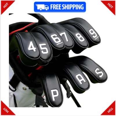 BIG TEETH Golf Hybrid Iron Head Cover 9Pcs Hybrid Head Covers Set Long Hybrid Iron Covers