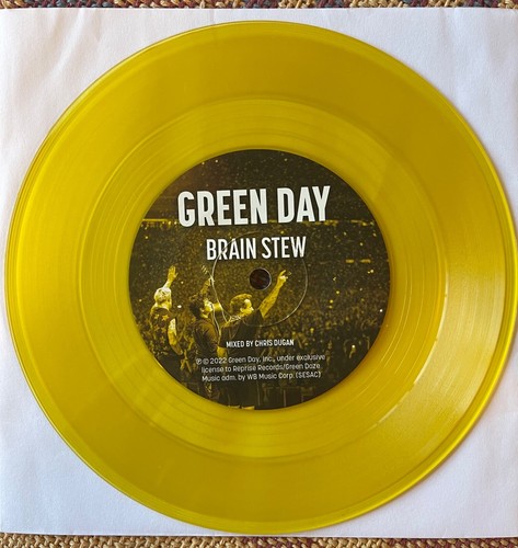 Green Day / Live From Hella Mega - Clear Yellow Vinyl 7” NEW Numbered 332 of 500 - Picture 4 of 5