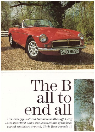 3 LOT MGB Sports Cars, Multi-Page Magazine Articles - UK Issue. USA Mail: $3.60.