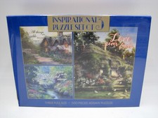 Inspirational Puzzle Set of 3  500 Piece 18  x 14  Religious  Factory Sealed